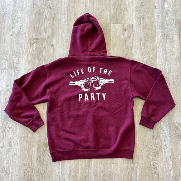 Unisex Bowery Burgundy/Red Hoodie - L - Picture 5 of 6